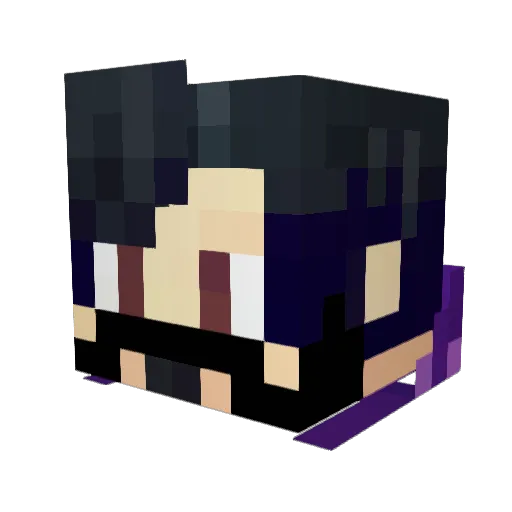 PoppaRocky Minecraft avatar head, 3D render