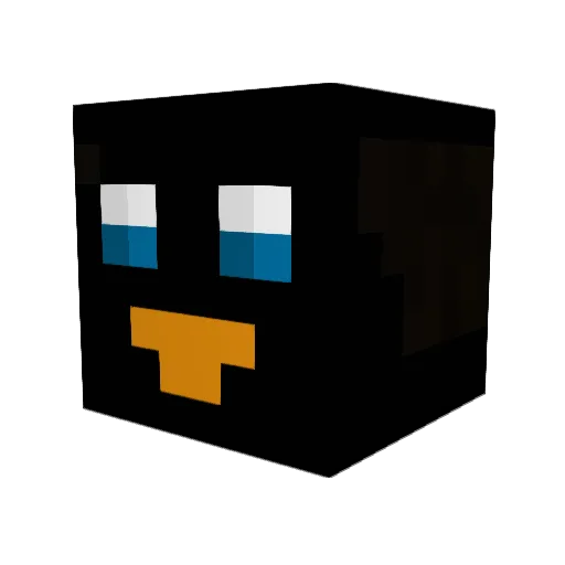 Popper64 Minecraft avatar head, 3D render