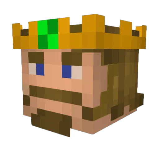 Popposboy Minecraft avatar head, 3D render