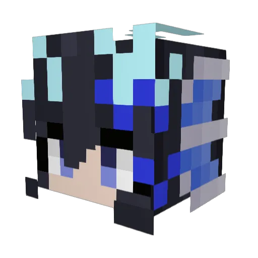 PoppyAurora Minecraft avatar head, 3D render