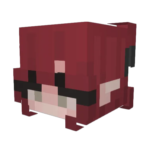 PoppyFlowers_ Minecraft avatar head, 3D render