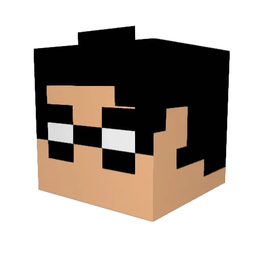 PoppyLillieIzzy Minecraft avatar head, 3D render