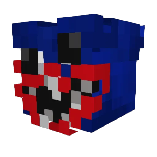 PoppyPlaytime Minecraft avatar head, 3D render