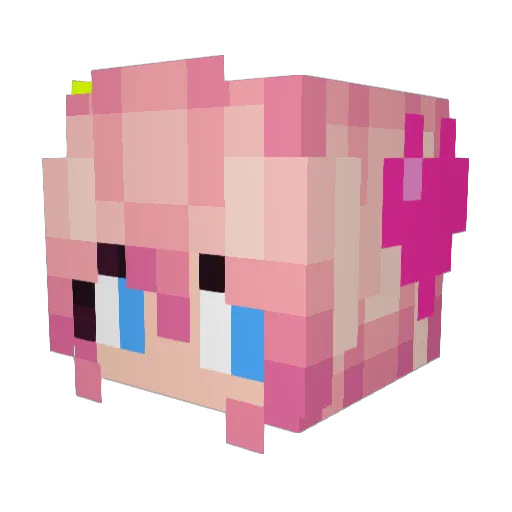 Poppy_Pipopapo Minecraft avatar head, 3D render