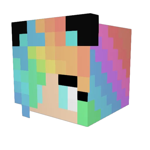 Poppyseed14 Minecraft avatar head, 3D render