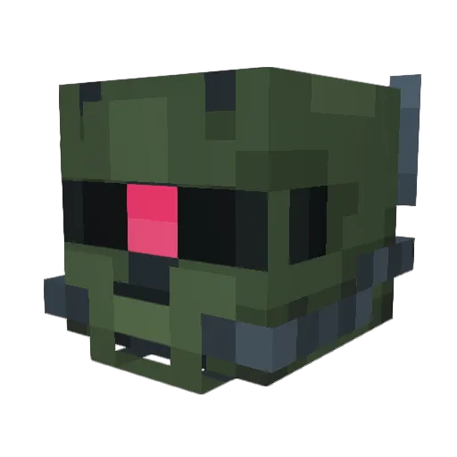 Pops1101 Minecraft avatar head, 3D render