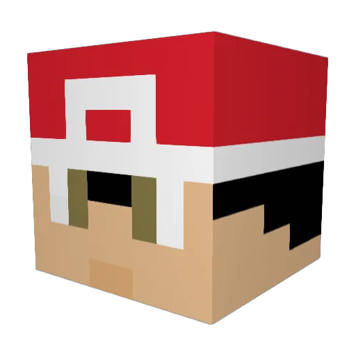 Pops251 Minecraft avatar head, 3D render