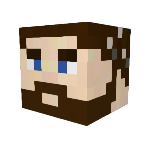 PopsRocker Minecraft avatar head, 3D render