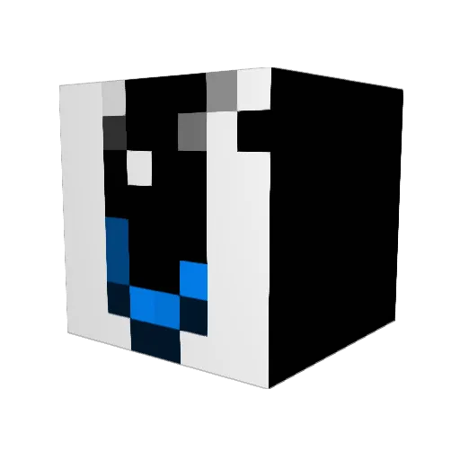 Popsfer Minecraft avatar head, 3D render