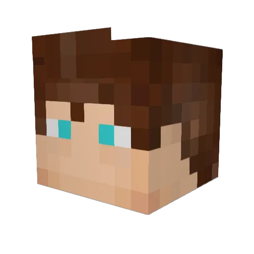 Popskongen Minecraft avatar head, 3D render