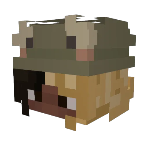 Popstarswagger Minecraft avatar head, 3D render