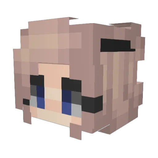 Popstez Minecraft avatar head, 3D render
