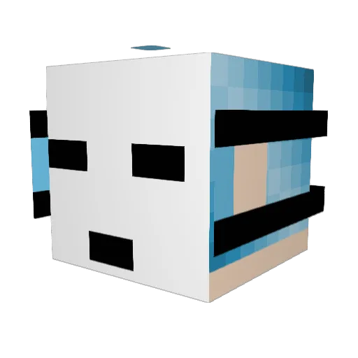 Popsytwins Minecraft avatar head, 3D render