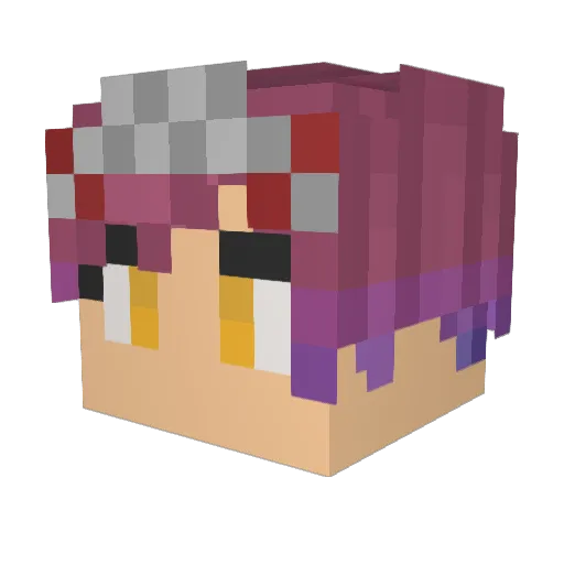 Poptag Minecraft avatar head, 3D render
