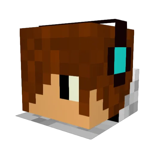 Poptart2222 Minecraft avatar head, 3D render