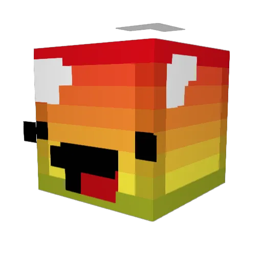 PoptartNinjas Minecraft avatar head, 3D render