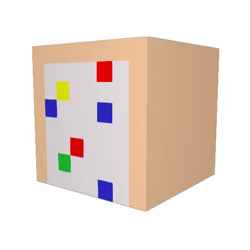 PoptartPerson Minecraft avatar head, 3D render