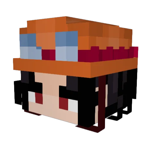 Poptartist Minecraft avatar head, 3D render