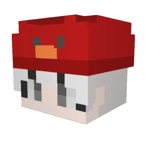 Popteng Minecraft avatar head, 3D render