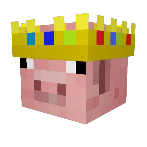 Popty47 Minecraft avatar head, 3D render