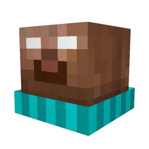 PopularMMO Minecraft avatar head, 3D render