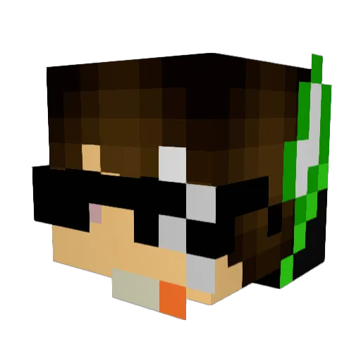 Populi Minecraft avatar head, 3D render