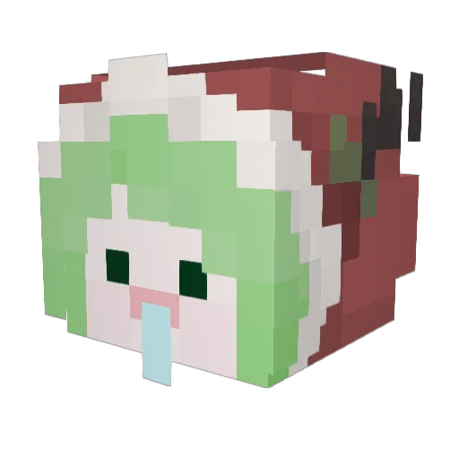 Popy14 Minecraft avatar head, 3D render