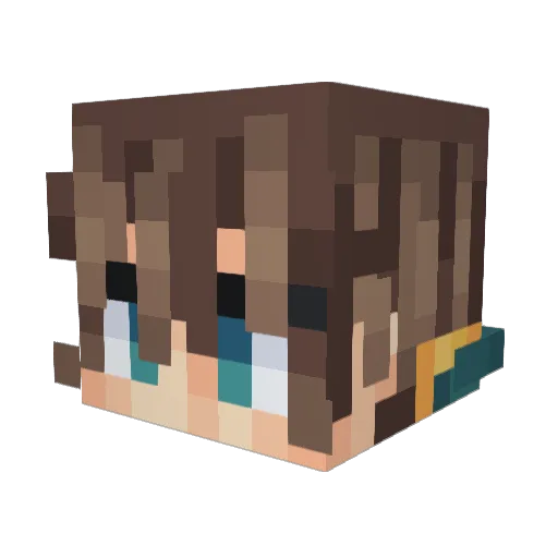 PorVariT Minecraft avatar head, 3D render