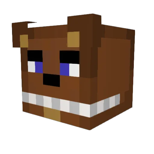 Por_QPine Minecraft avatar head, 3D render