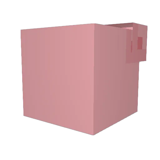 Porca Minecraft avatar head, 3D render