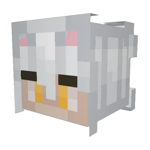 PorcelainRN Minecraft avatar head, 3D render