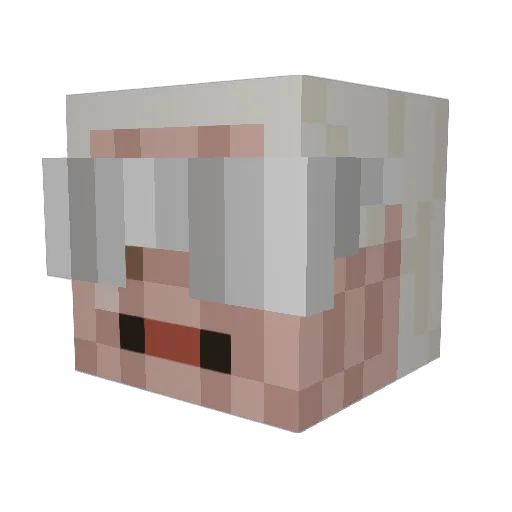 Porcellusstudios Minecraft avatar head, 3D render