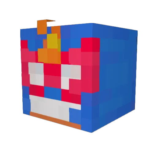 Poriro Minecraft avatar head, 3D render