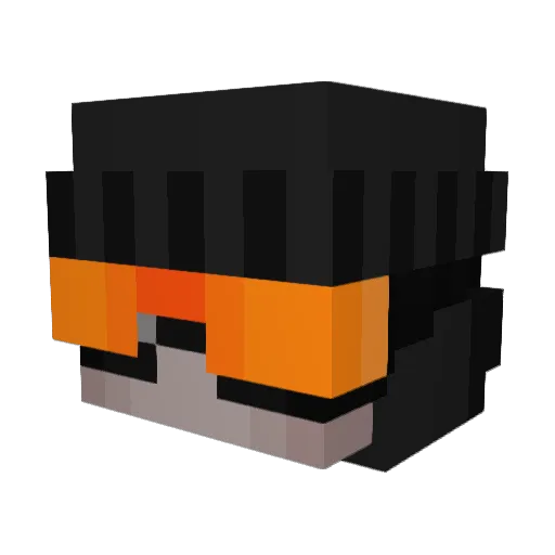 PorkCh0ps Minecraft avatar head, 3D render