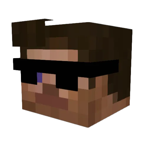 Pork_soft Minecraft avatar head, 3D render