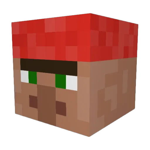 Porker6664 Minecraft avatar head, 3D render