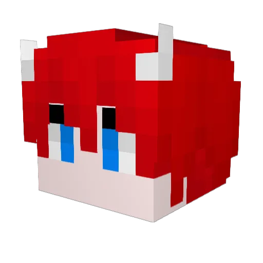 Porkior Minecraft avatar head, 3D render