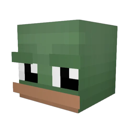 PorkohRosso Minecraft avatar head, 3D render