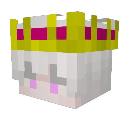 PorkyLIVE Minecraft avatar head, 3D render