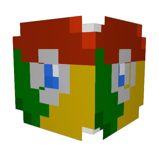 Porkyslayer Minecraft avatar head, 3D render
