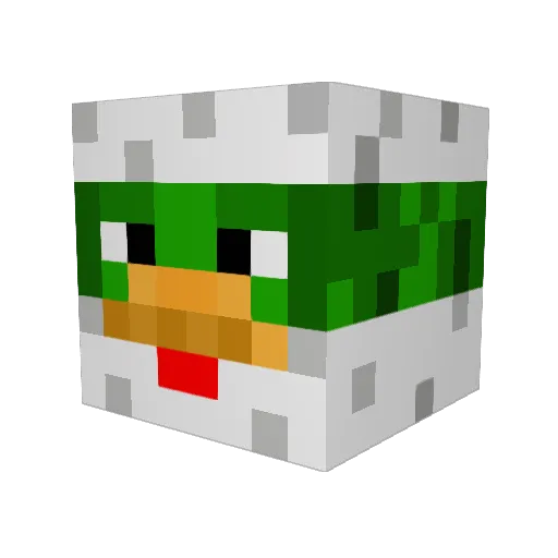 PornHub720p Minecraft avatar head, 3D render