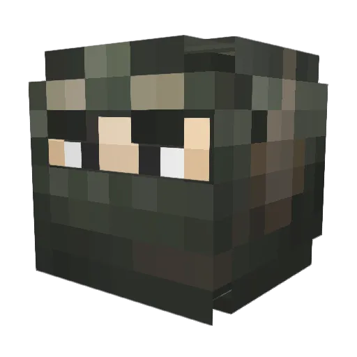 Pornojoe Minecraft avatar head, 3D render
