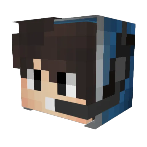 PorodoksPlay Minecraft avatar head, 3D render