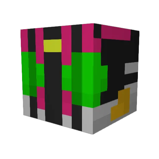 Pororinne Minecraft avatar head, 3D render