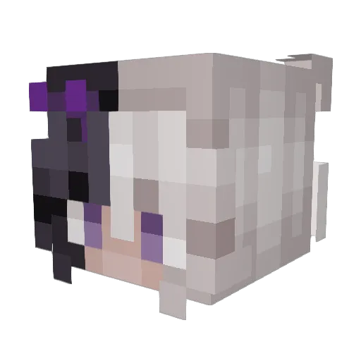 Porphie Minecraft avatar head, 3D render