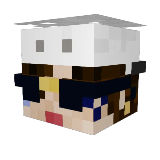 PorqueLaDemora Minecraft avatar head, 3D render