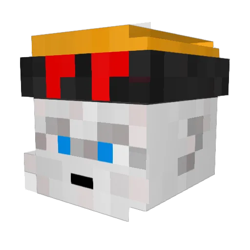PorquePuedo_ Minecraft avatar head, 3D render