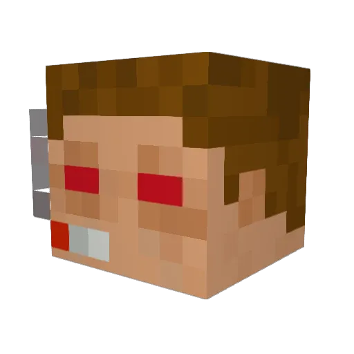 Porrizus_ Minecraft avatar head, 3D render