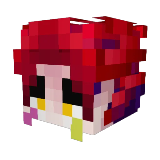 Porroson Minecraft avatar head, 3D render