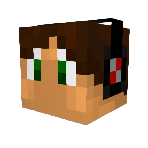 PorscheFan15 Minecraft avatar head, 3D render